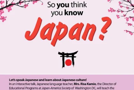  Let's speak Japanese and learn about Japanese culture! 