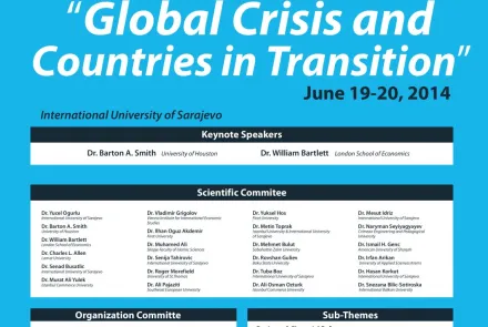  The first Sarajevo International Conference on “Global Crisis and Countries in Transition“ organized by FBA 