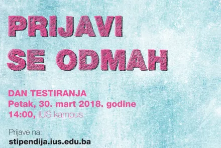  TESTIRANJE ZA STIPENDIJE 30. MART 2018. 