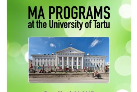  M.A. Programs at the University of Tartu 