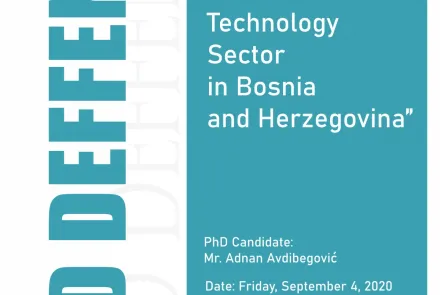  Doctoral Dissertation Defense Announcement - Mr. Adnan Avdibegović 